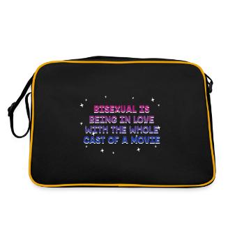 Amoureux de toute la distribution Bisexuel LGBTQ Bi - Sac Retro - noir/or - Dos