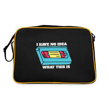 I Have No Idea What This Is Throwback 70s 80s 90s - Retro Bag - black/gold - Back