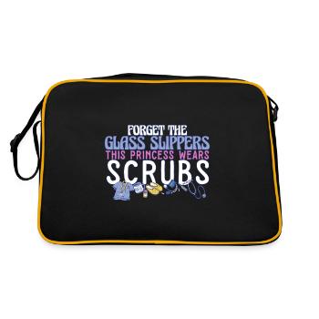 Nurse Forget The Glass Slippers This Princess - Retro Tasche - Schwarz/Gold - Hinten