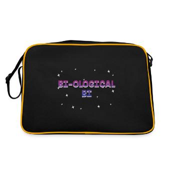 Biological Bi Bisexual Motivational Quote Bi Pride - Retro Bag - black/gold - Back