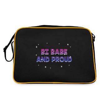 Bi Babe and Proud Bisexual Girlfriend Bi Pride - Retro Bag - black/gold - Back