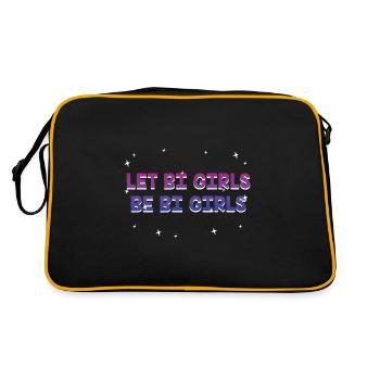 Let Bi Girls Be Bi Girls Bisexual Girlfriend Bi - Retro Bag - black/gold - Back