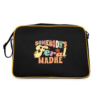 Somebody's Feral Madre Spanish Mom Funny Family - Retro Bag - black/gold - Back