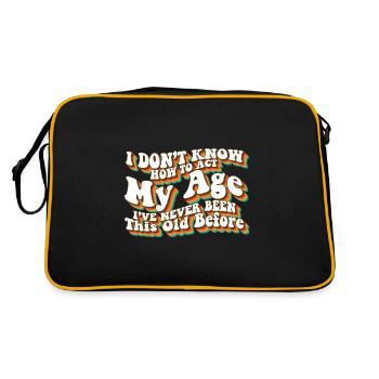 Je ne sais pas comment jouer mon âge drôle d’adulte - Sac Retro - noir/or - Dos