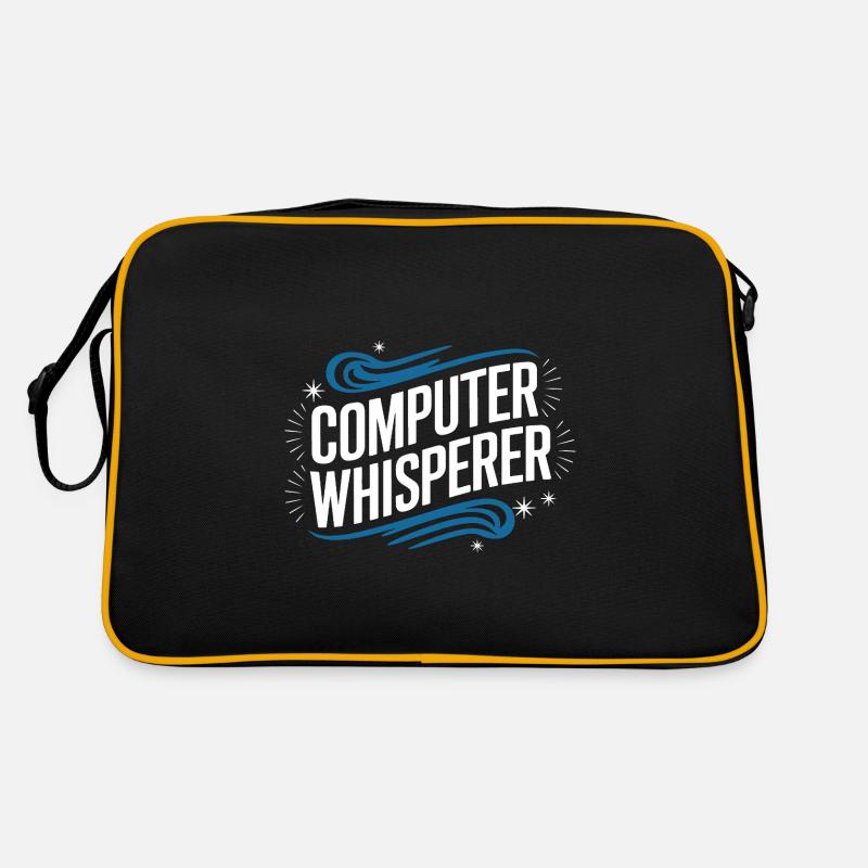 Technischer Support Computerfreak Nerd - Retro Tasche - Schwarz/Gold