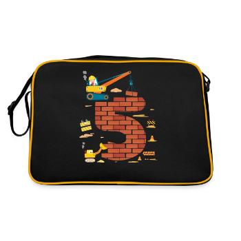 Enfants 5 ans Les gars J’ai 5 ans, - Sac Retro - noir/or - Dos