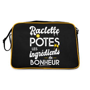 raclette et potes Humour personnalisé - Sac Retro - noir/or - Dos