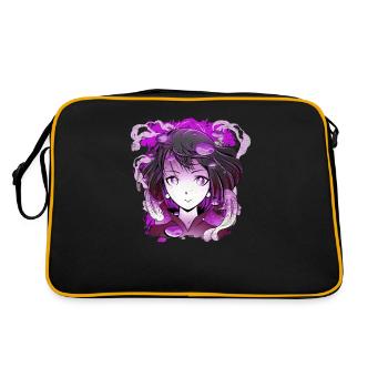 Sakura Haruno Japanische Anime-figur - Retro Tasche - Schwarz/Gold - Hinten