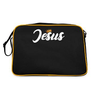 Conception de la foi de Jésus pour les chrétiens - Sac Retro - noir/or - Dos