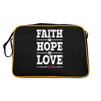Foi-Espérance-Amour-Conception Pour les Chrétiens et - Sac Retro - noir/or - Dos
