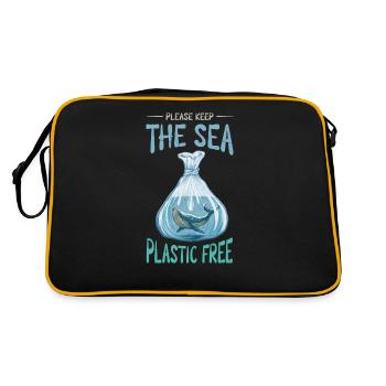 Keep the sea plastic-free for the climate - Retro Bag - black/gold - Back