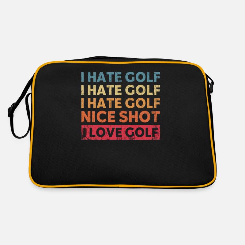 I Hate Golf Beautiful Shot I Love Golf Retro Bag