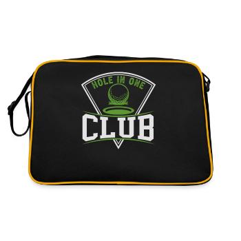 Hole-in-one club design For a golfer - Retro Bag - black/gold - Back