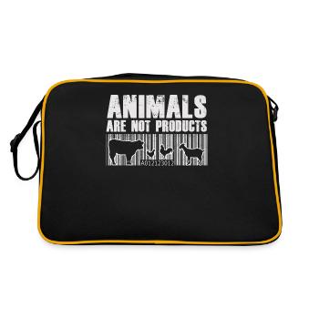 Animals are not products used for abuse - Retro Bag - black/gold - Back