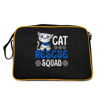 Cat Rescue Squad Cat Design for Cat Lovers - Retro Bag - black/gold - Back