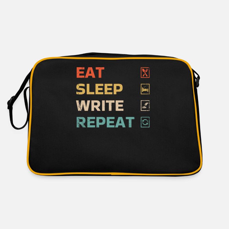 Eat Sleep Write Repeat Design For An Retro Bag
