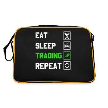 Eat Sleep Trading Repeat Trading Conception pour - Sac Retro - noir/or - Dos