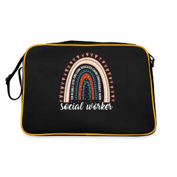 Social Worker Design For Welfare Workers - Retro Bag - black/gold - Back