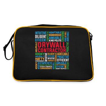 Drywall construction company Wallboard Design for a - Retro Bag - black/gold - Back