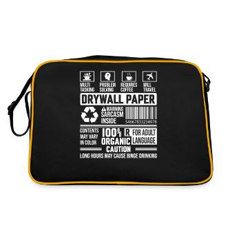 Conception de panneaux muraux en papier pour cloisons sèches Pour un - Sac Retro - noir/or - Dos
