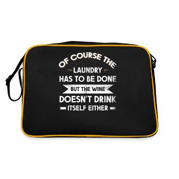 Design amateur de vin-fan-boire Pour les épurateurs - Sac Retro - noir/or - Dos