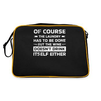 Design amateur de vin-fan-boire Pour les épurateurs - Sac Retro - noir/or - Dos