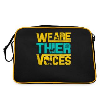 We are your voices design for pet lovers - Retro Bag - black/gold - Back