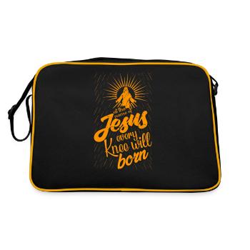 Par le nom de Jésus, tous les genoux se plieront - Sac Retro - noir/or - Dos