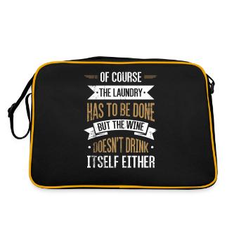 Design amateur de vin-fan-boire Pour les épurateurs - Sac Retro - noir/or - Dos