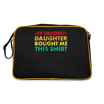 Ma fille préférée m’a donné cette chemise pour - Sac Retro - noir/or - Dos