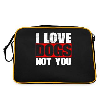 J’aime les chiens, pas vous concevez pour - Sac Retro - noir/or - Dos