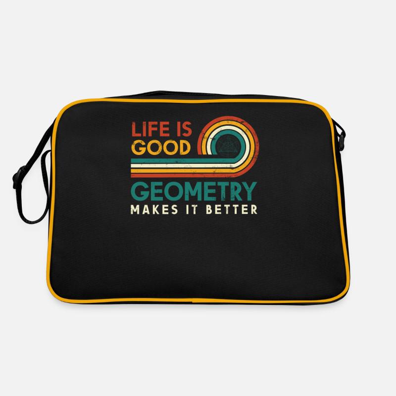 Life is good geometry makes it better Retro Bag