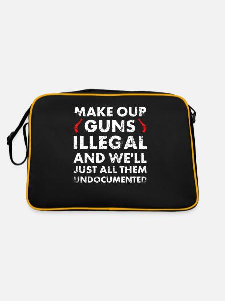 Make our weapons illegal and we will - Retro Bag - black/gold - Back