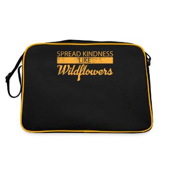 Spread Kindness Like Wildflowers - Retro Bag - black/gold - Back