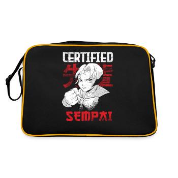 Certified Senpai-design For Japanese - Retro Bag - black/gold - Back