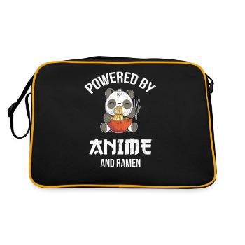 Powered by anime and ramen for animation and - Retro Bag - black/gold - Back