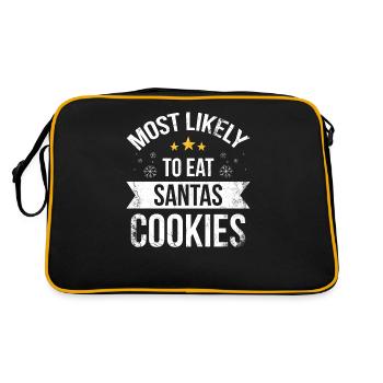 Très probablement mange des biscuits de Noël pour - Sac Retro - noir/or - Dos
