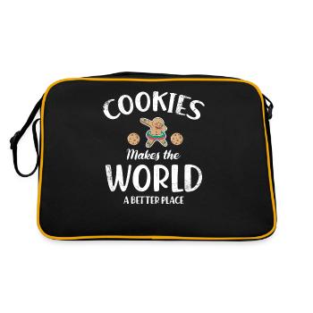 Les cookies rendent le monde meilleur pour Baker ou - Sac Retro - noir/or - Dos
