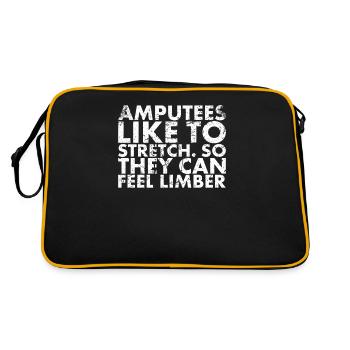 Les amputés aiment s’étirer. Pour que vous puissiez - Sac Retro - noir/or - Dos