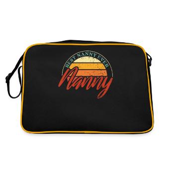 Bestes Kindermädchen Aller Zeiten Für Großmutter, - Retro Tasche - Schwarz/Gold - Hinten