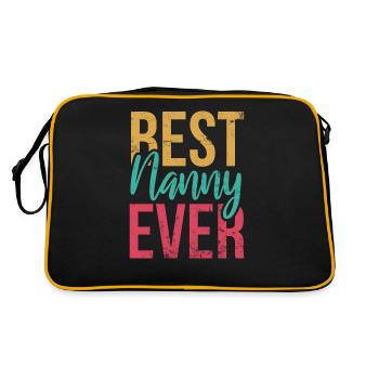 Best Nanny Ever For Grandmother, - Retro Bag - black/gold - Back