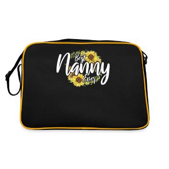 Bestes Kindermädchen Aller Zeiten Für Großmutter, - Retro Tasche - Schwarz/Gold - Hinten