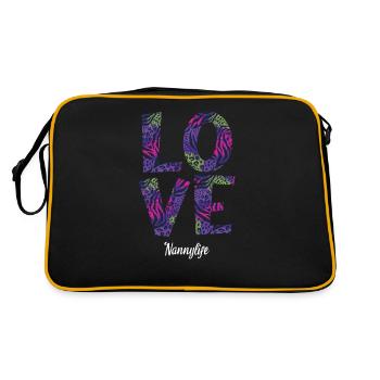 Chère nounou vie pour grand-mère grand-mère - Sac Retro - noir/or - Dos