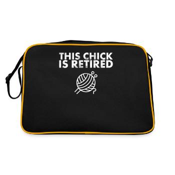 This Chick Is A Retired Design For - Retro Bag - black/gold - Back