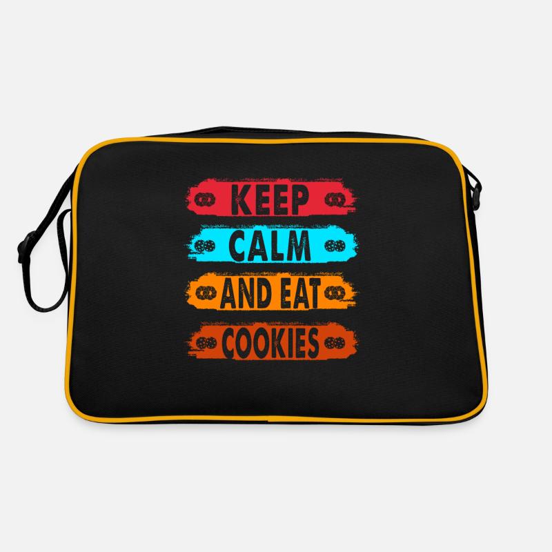 Bleib Ruhig Und Iss Kekse Für Bäcker Oder Backfans Retro Tasche