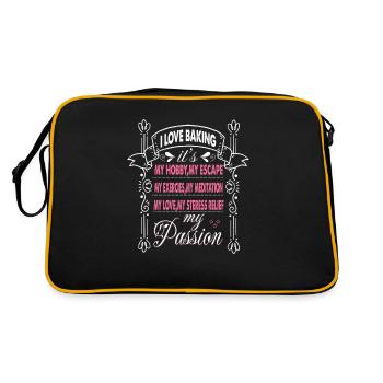 La cuisson est mon superpouvoir pour les boulangers ou la pâtisserie - Sac Retro - noir/or - Dos