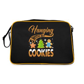 Accrocher avec mes biscuits pour les boulangers ou les fans de pâtisserie - Sac Retro - noir/or - Dos