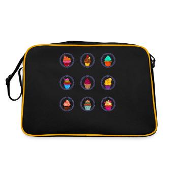 Cupcakes pour les boulangers ou les amateurs de pâtisserie - Sac Retro - noir/or - Dos