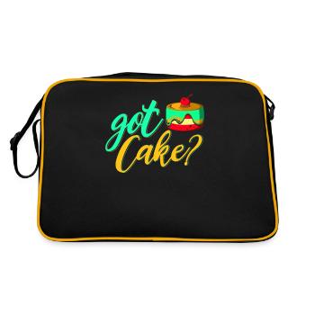 Got cake? For bakers or baking fans - Retro Bag - black/gold - Back