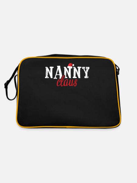 Nanny Claus Design pour grand-mère grand-mère - Sac Retro - noir/or - Dos